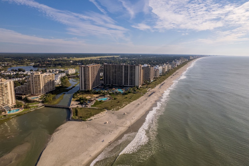 Aerial view of Windy Hill Beach